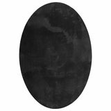 Vidaxl vloerkleden ovaal huarte zwart 120 x 170 cm 100% polyester