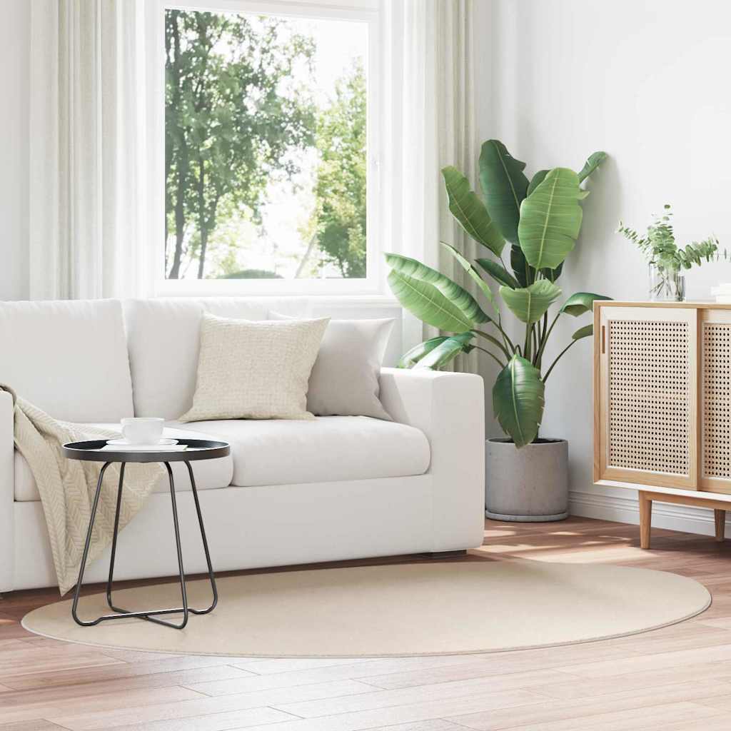 Vidaxl vloerkleden huarte beige 140 x 200 cm polyester