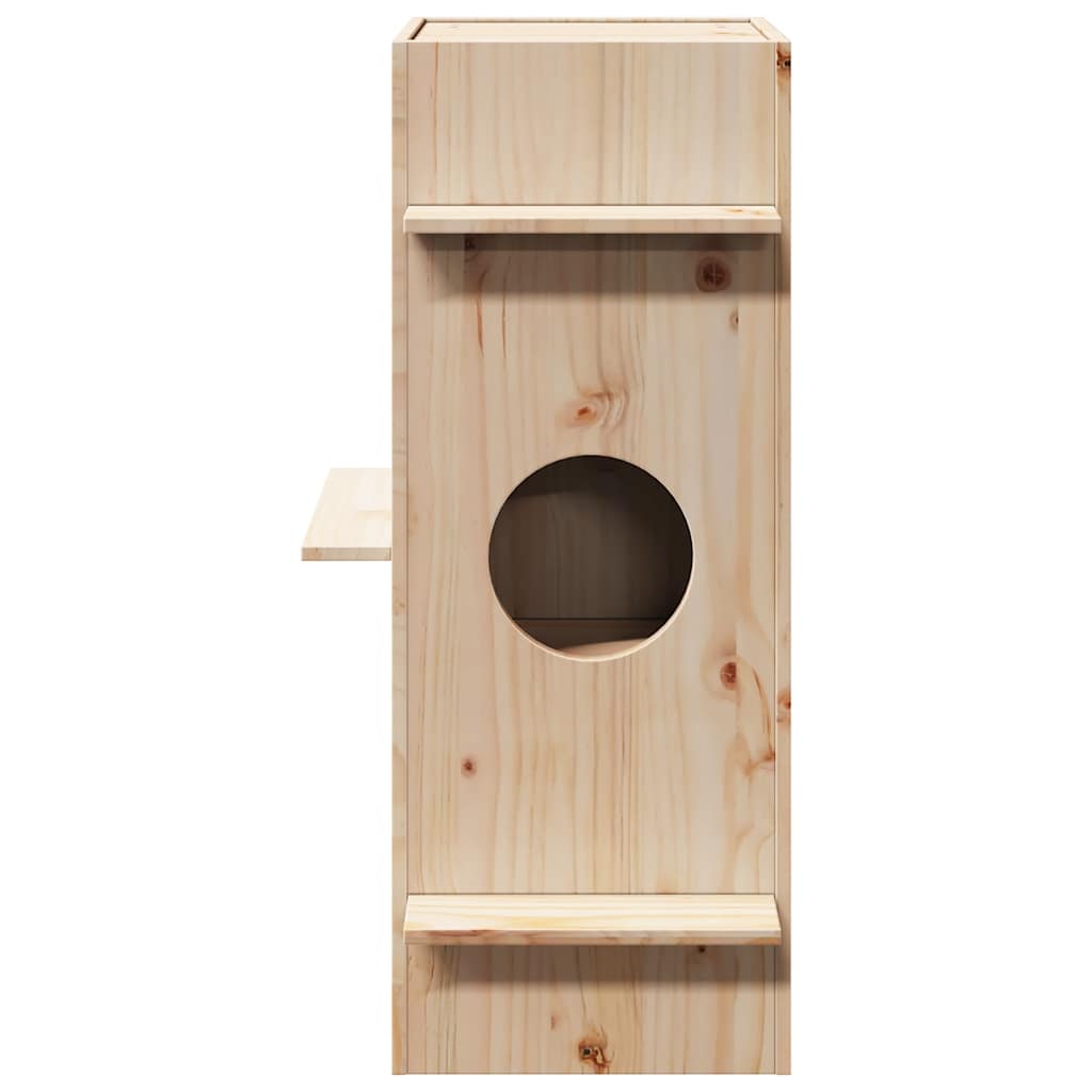 Vidaxxl maison pour chat 43x43x90 cm bois de pin massif