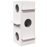 Vidaxx maison pour chat 43x43x90 cm bois de pin massif blanc