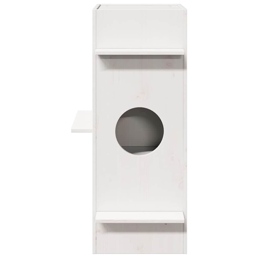 Vidaxx maison pour chat 43x43x90 cm bois de pin massif blanc