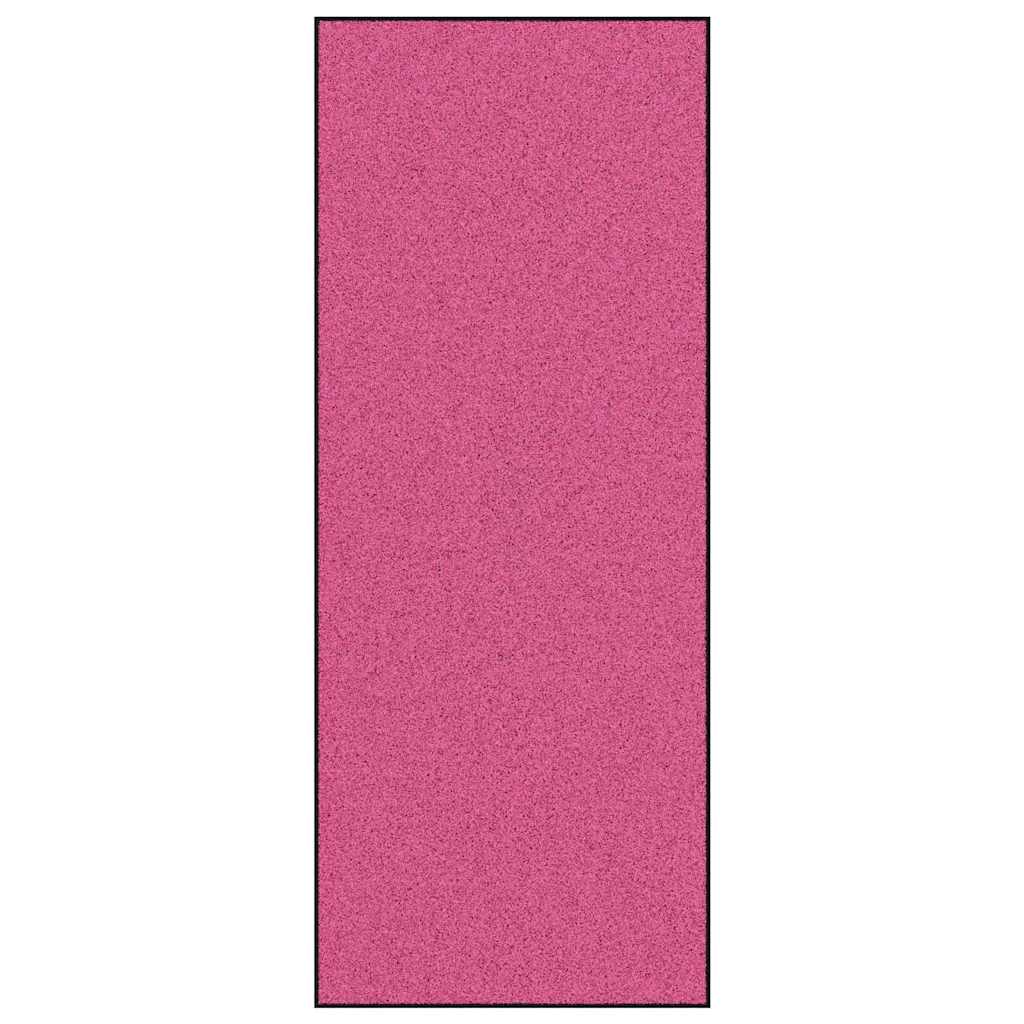 Vidaxl deurmat anders roze en zwart 120 x 300 cm polyamide en pvc