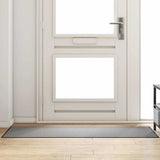 Vidaxl deurmat grijs en zwart 60 x 180 cm polypropyleen en vinyl