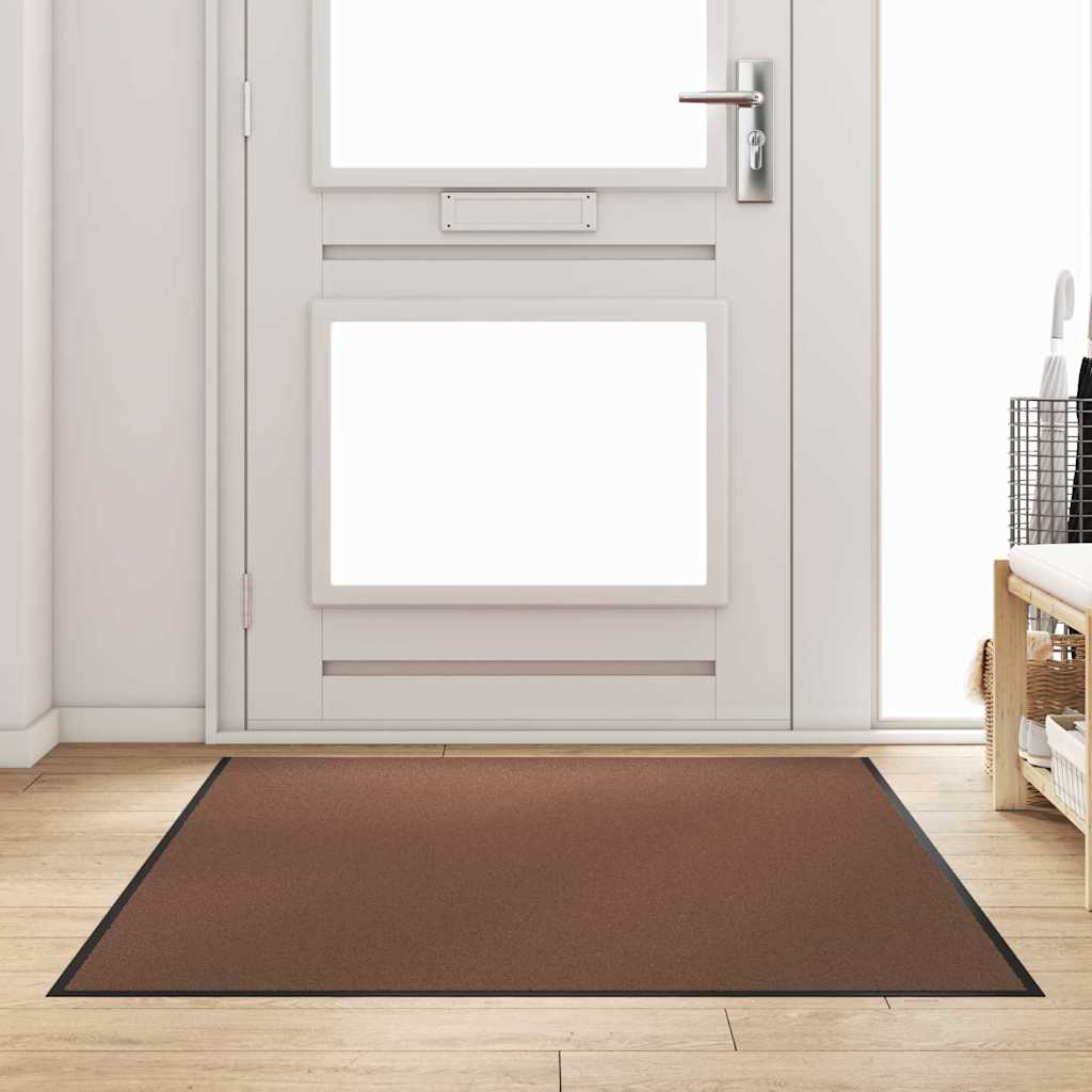 Vidaxl deurmat bruin en zwart 120 x 180 cm polypropyleen en vinyl
