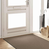Vidaxl deurmat beige en zwart 120 x 350 cm polypropyleen en vinyl