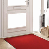 Vidaxl deurmat rood en zwart 120 x 300 cm polypropyleen en vinyl