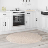 Vidaxl antislip shaggy tapijt crème 120 x 120 cm pp