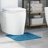 Vidaxl antislip badmat met toilet cut blauw 50 x 50 cm pp
