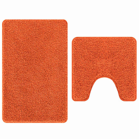 Vidaxl antislip badmat set 2 pcs oranje pp