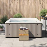 Vidaxx marche de spa 50x50x50,5cm polyrotin bois d'acacia massif beige
