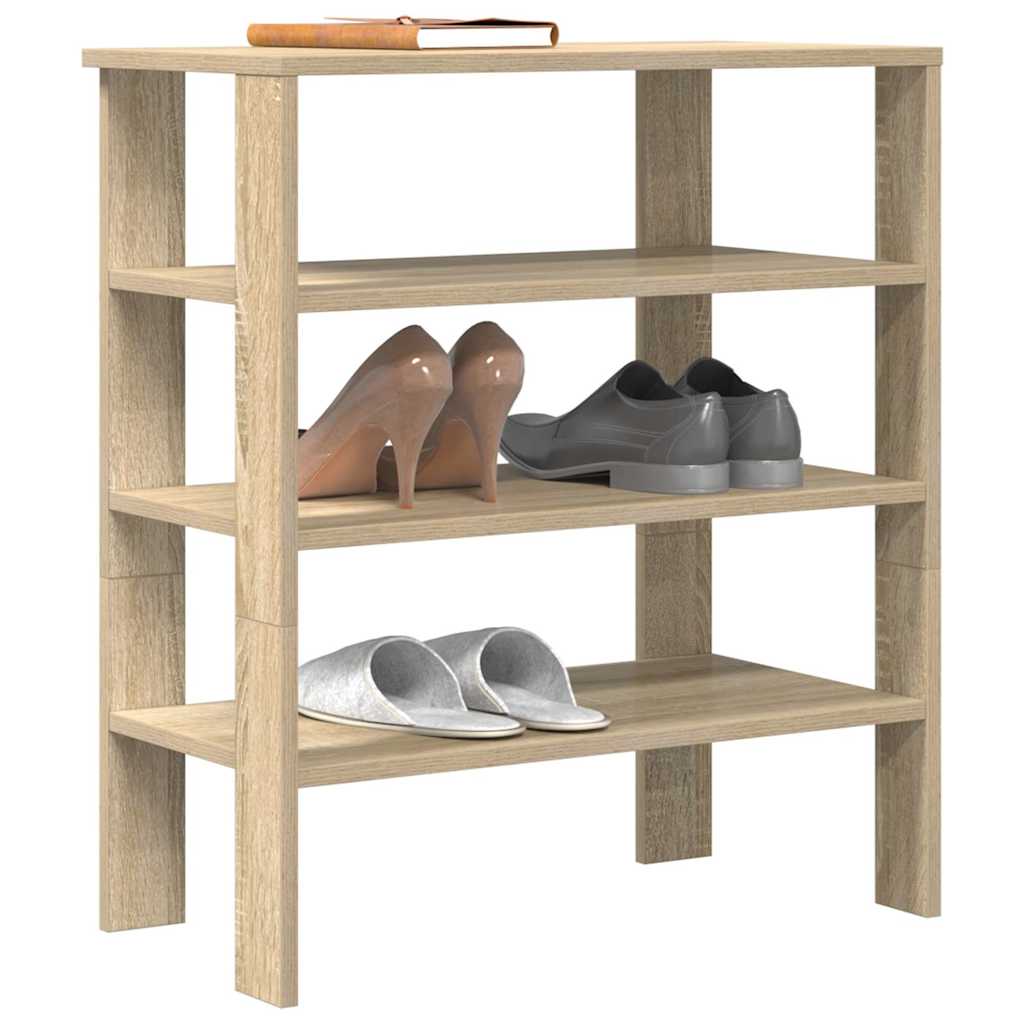 Vidaxx étagère à chaussures 61x32x70 cm bois fini couleur chêne sonoma