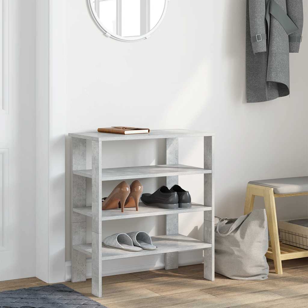 Vidaxx étagère à chaussures 61x32x70 cm bois d'ingénierie béton gris