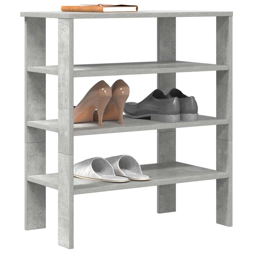 Vidaxx étagère à chaussures 61x32x70 cm bois d'ingénierie béton gris