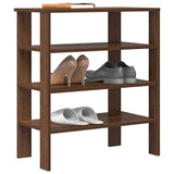 Vidaxl Shoe Rack 61x32x70 cm forarbejdet træbrun eg farve