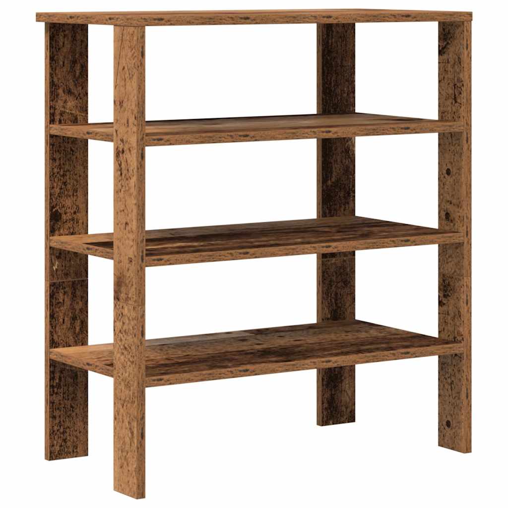 Vidaxl Schong Rack 61x32x70 cm veraarbecht Holz al Holzaarf faarweg