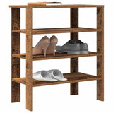 VIDAXL -Schuhregal 61x32x70 cm verarbeitetes Holz Oldholz gefärbt