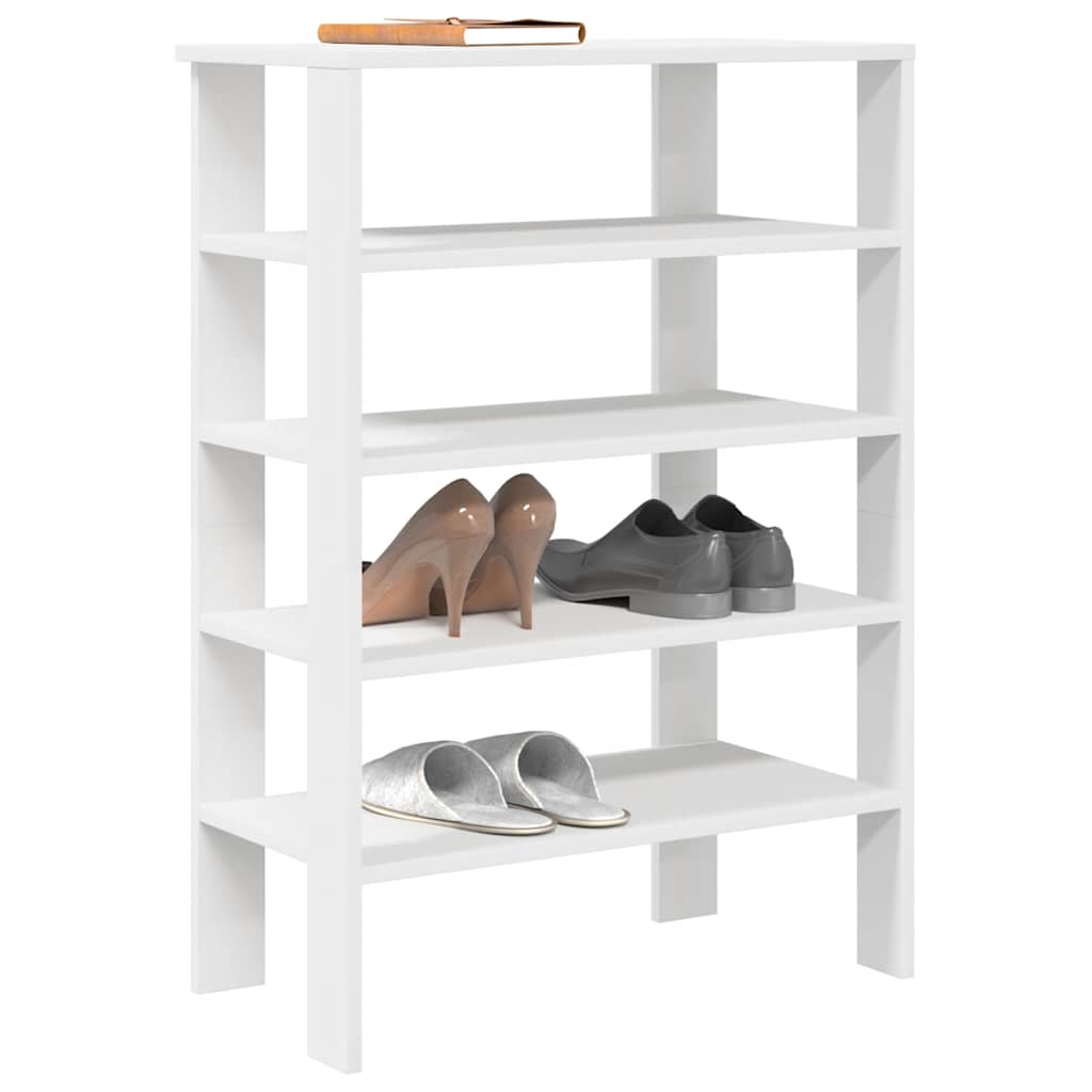 Vidaxx étagère à chaussures 61x32x87,5 cm bois fini blanc