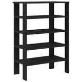 Vidaxl Shoe Rack 61x32x87.5 cm de madera procesada Negro