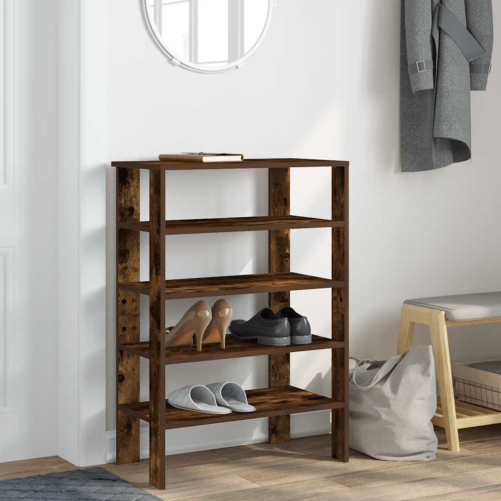 Vidaxl Shoe Rack 61x32x87,5 cm Behandlet tre røkt eik farget