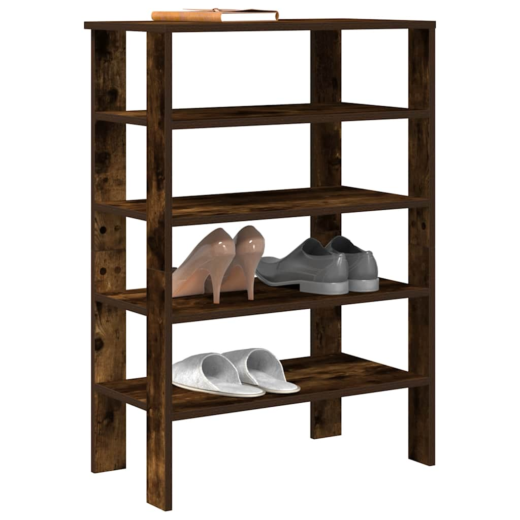 VidaXL shoe rack 61x32x87.5 cm processed wood smoked oak colored