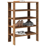 Vidaxl Shoe Rack 61x32x87.5 cm Madera procesada Madera vieja coloreada