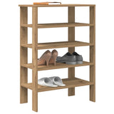 Vidaxl shoe rack 61x32x87.5 cm processed wood artisanal oak color