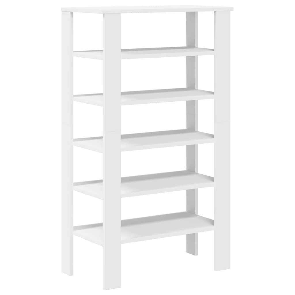 Vidaxl Shoe Rack 61x32x105 cm de madera procesada blanca