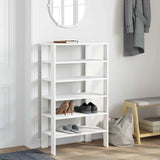 Vidaxl Shoe Rack 61x32x105 cm forarbejdet træhvide