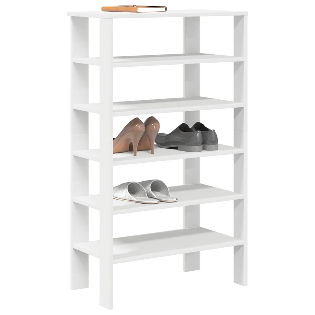 Vidaxl Shoe Rack 61x32x105 cm forarbejdet træhvide