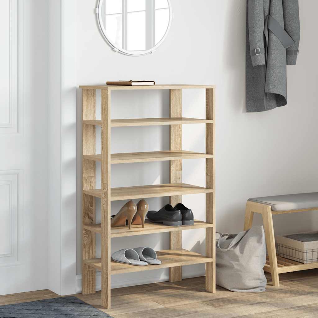 Vidaxl Shoe Rack 61x32x105 cm de madera procesada Sonoma Oak coloreed