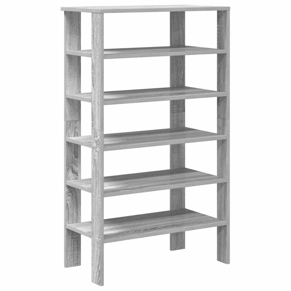 Vidaxl Shoe Rack 61x32x105 cm Forarbejdet trægrå sonoma eg farvet