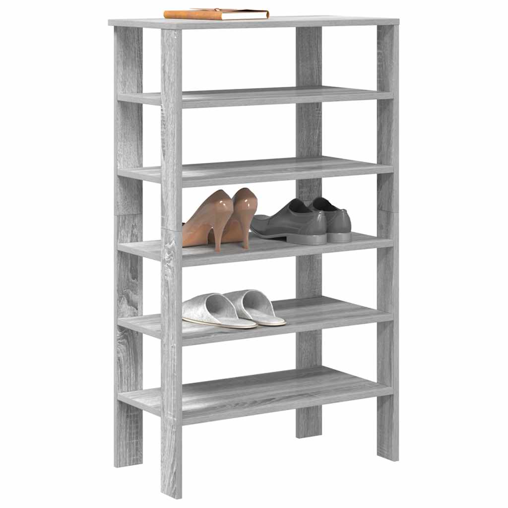 Vidaxl Shoe Rack 61x32x105 cm Forarbejdet trægrå sonoma eg farvet