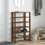 Vidaxl Shoe Rack 61x32x105 cm forarbejdet træbrun eg farve