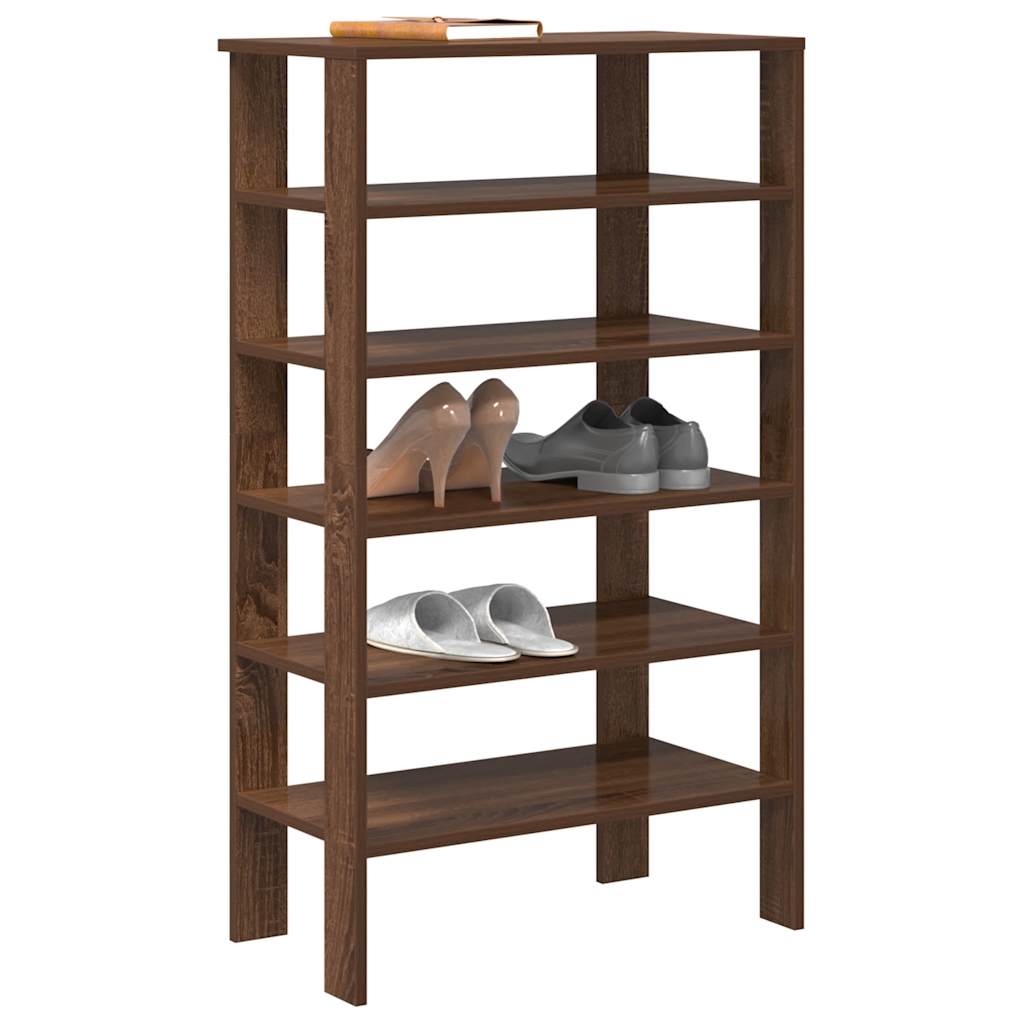 Vidaxl Shoe Rack 61x32x105 CM Color de roble de madera procesada