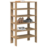 Vidaxl Shoe Rack 61x32x105 cm bearbetad trähantverk