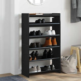 VidaXL shoe rack 60x25x100 cm processed wood black