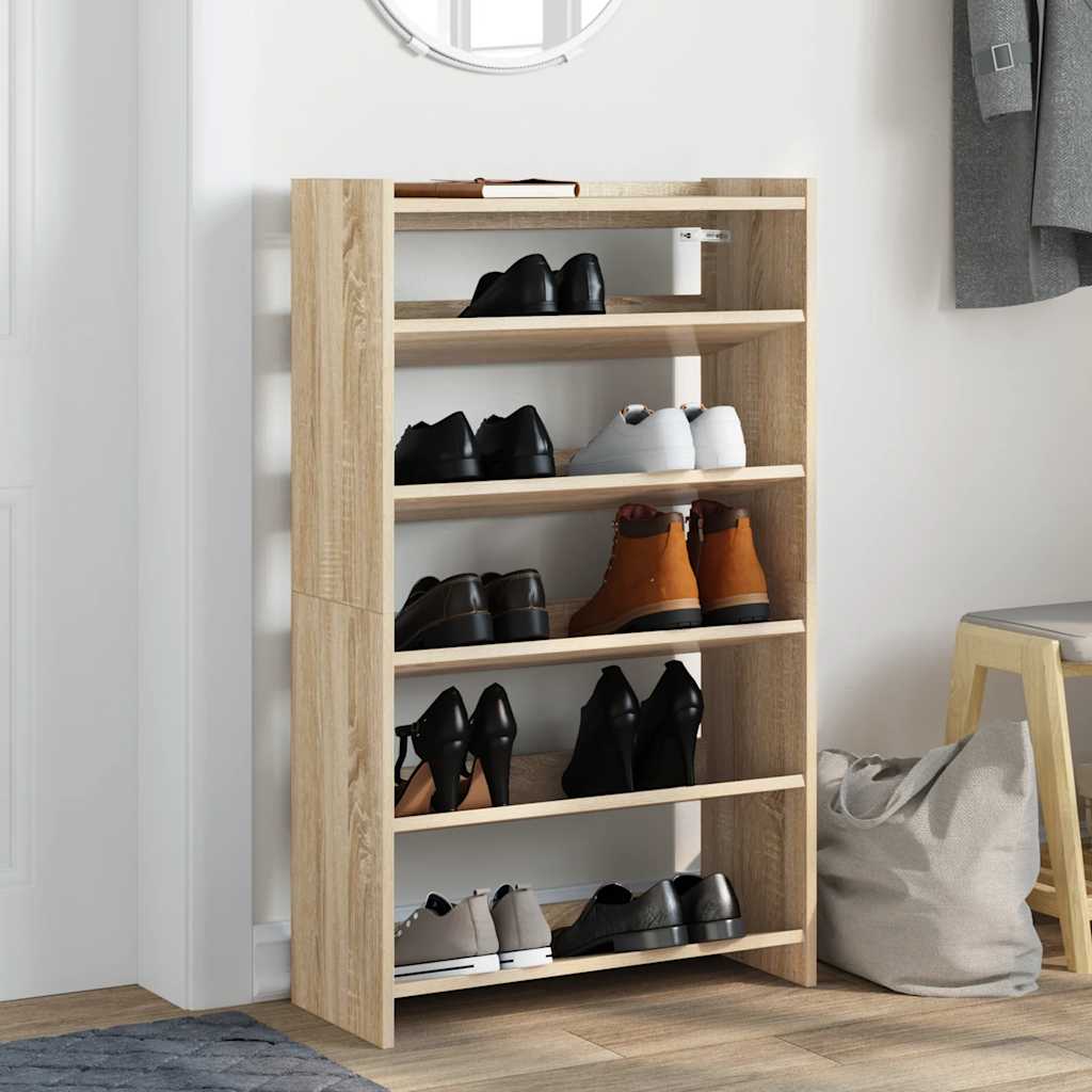 Vidaxl Shoe Rack 60x25x100 cm Behandlet tre Sonoma eik farget