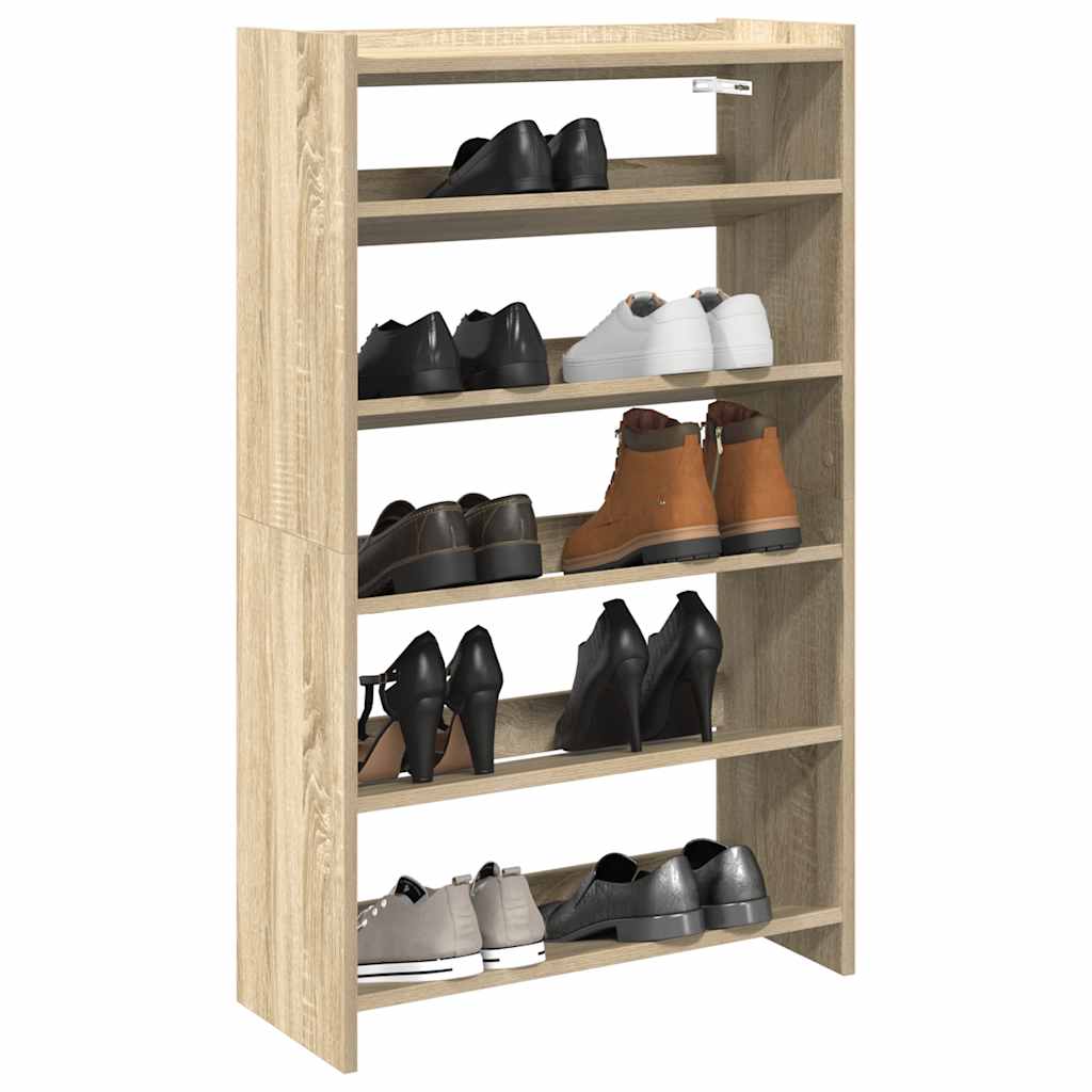 Vidaxl Shoe Rack 60x25x100 cm de madera procesada Sonoma Oak coloreed