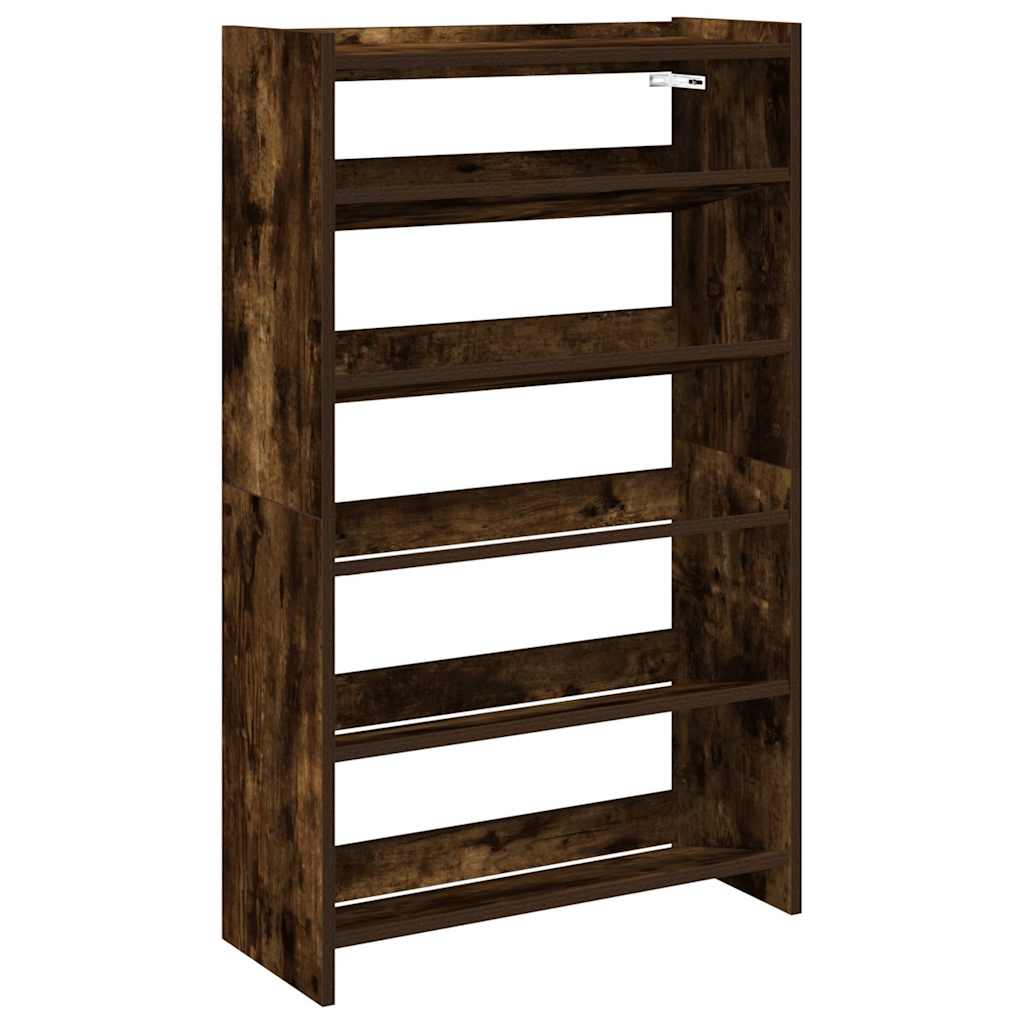 VidaXL shoe rack 60x25x100 cm processed wood smoked oak colored