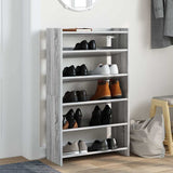 Vidaxl Shoe Rack 60x25x100 cm Behandlet tre grå Sonoma eik farget