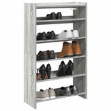 Vidaxl Shoe Rack 60x25x100 cm forarbejdet træ grå sonoma eg farvet