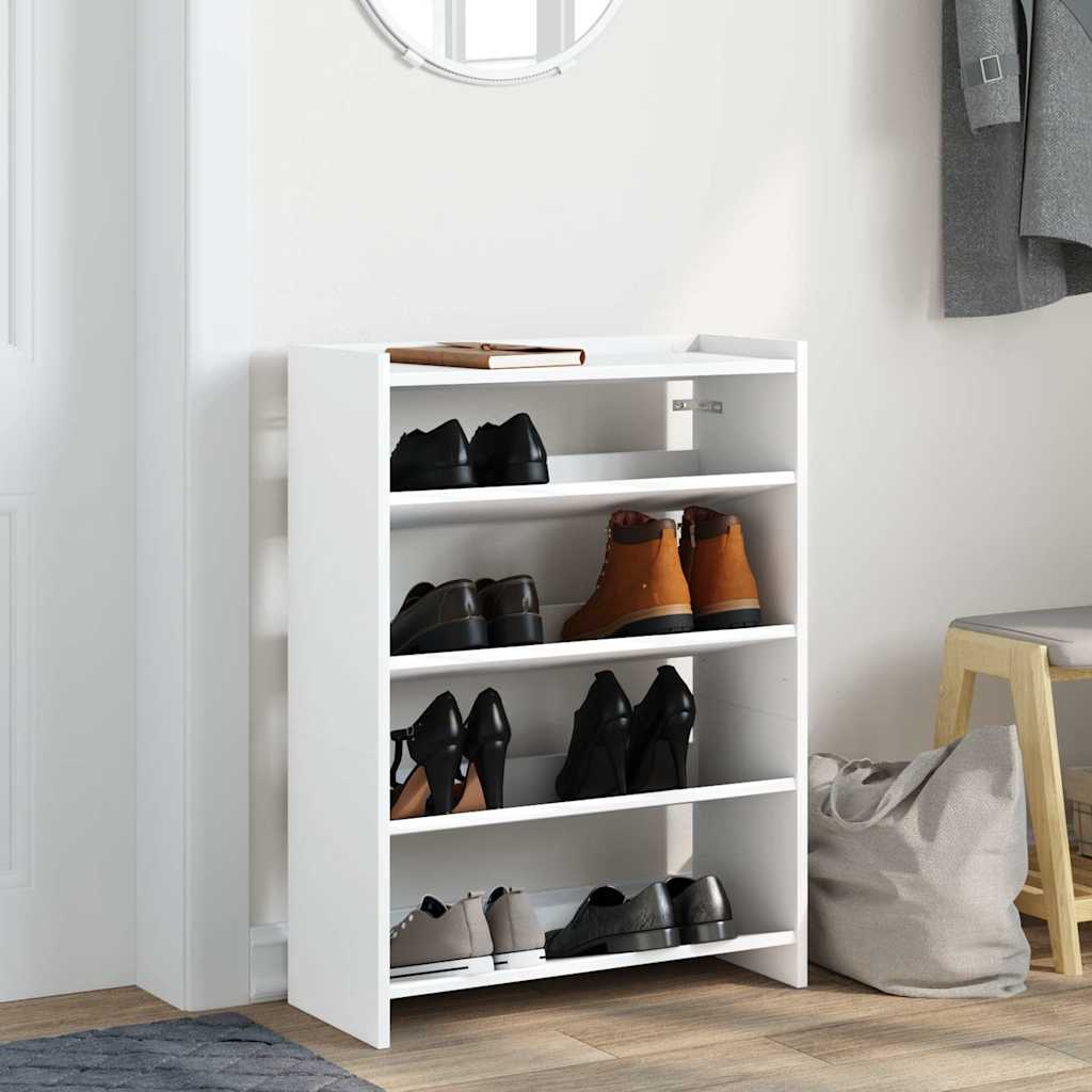 Vidaxl Shoe Rack 60x25x81 cm bearbetat trävit