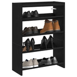 Vidaxl Shoe Rack 60x25x81 cm Behandlet tre svart