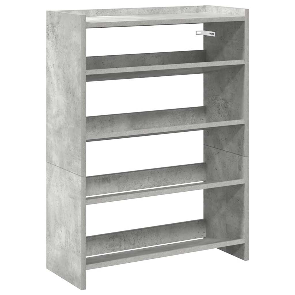 Vidaxx étagère à chaussures 60x25x81 cm bois d'ingénierie béton gris