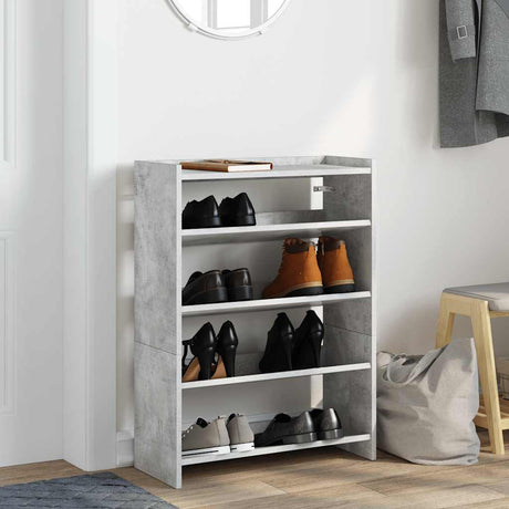 Vidaxx étagère à chaussures 60x25x81 cm bois d'ingénierie béton gris