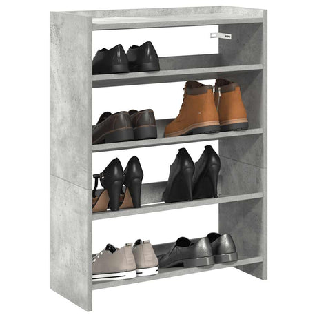 Vidaxx étagère à chaussures 60x25x81 cm bois d'ingénierie béton gris