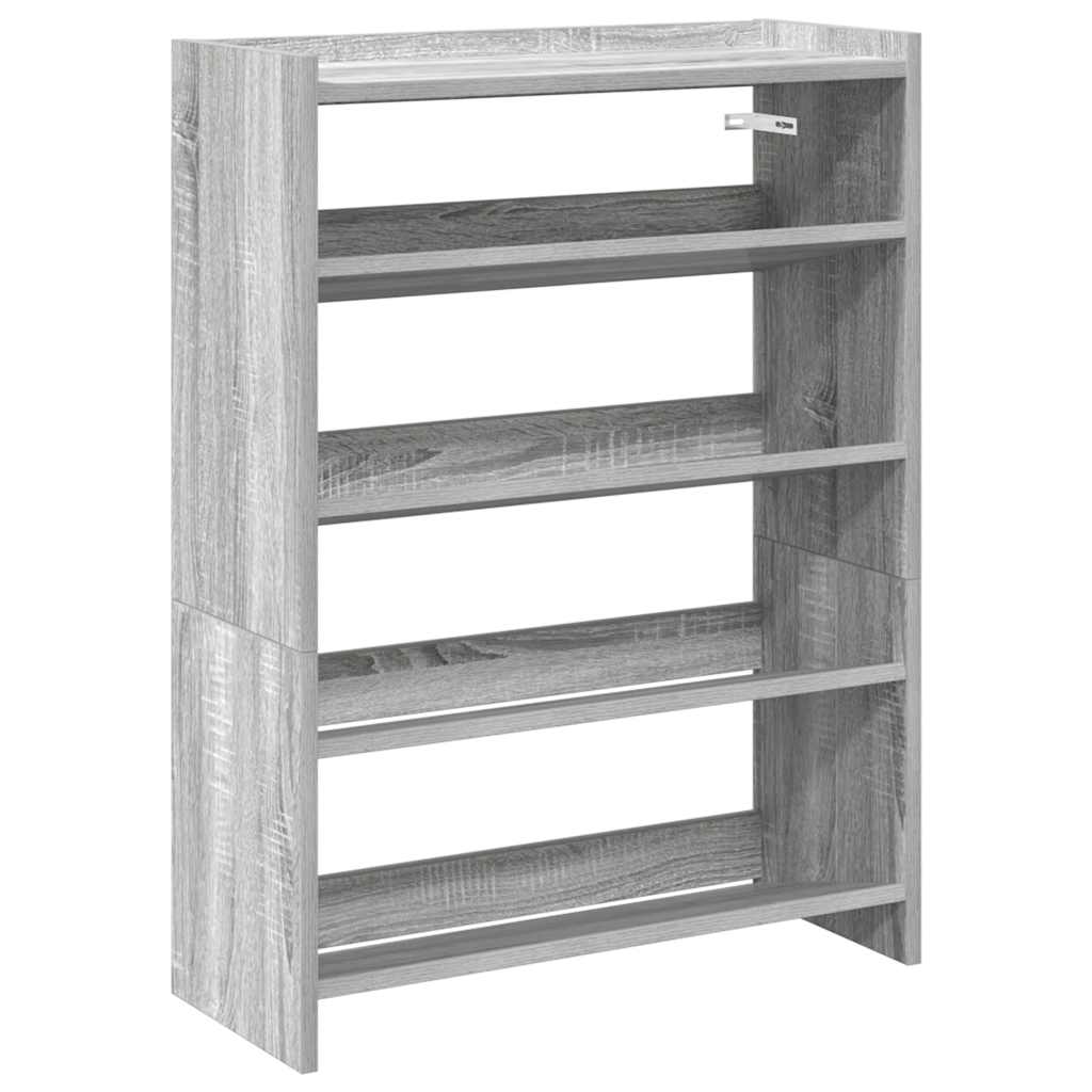 Vidaxl Shoe Rack 60x25x81 cm Behandlet tre grå Sonoma eik farget