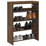 Vidaxl Shoe Rack 60x25x81 cm forarbejdet træbrun eg farve