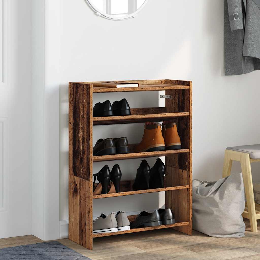 VidaXL shoe rack 60x25x81 cm processed wood old wood colored