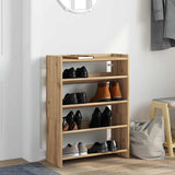 Vidaxl Shoe Rack 60x25x81 CM Przetworzony drewniany drewniany kolor dębowy